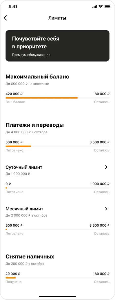Экран приложения: рейтинг кошелька, всё хорошо